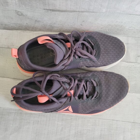 Reebok Womens Astroride Running Shoes Size 9.5 Gray & Coral Lightweight Breathab - Picture 3 of 6